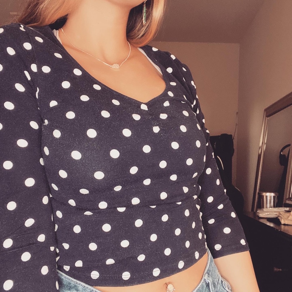 Pok a dot crop top